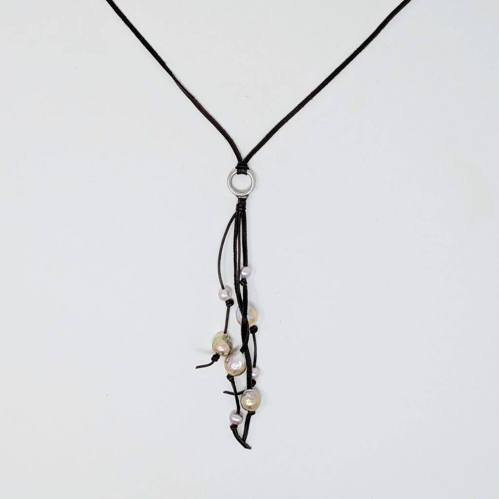 Chan Luu Black and Pearl Necklace